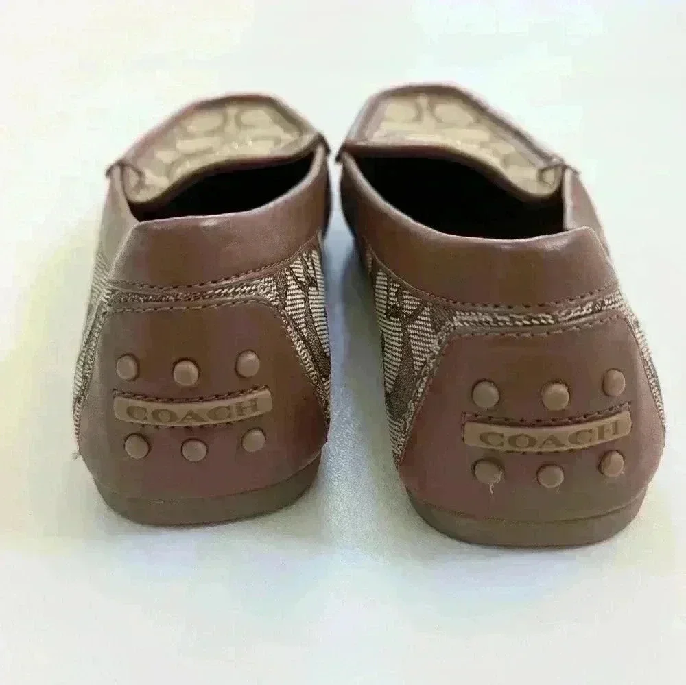 Women's Coach Lock Up Driver Loafers Size 6B Brown - Picture 7 of 10